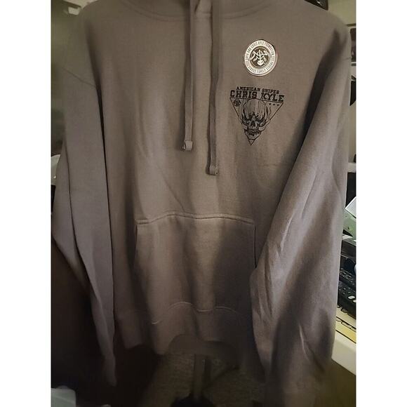 Howitzer Style Men's Hoodie CHRIS KYLE WAR Skull Freedom Grunt MFG Small NWT CR3 - Picture 4 of 7